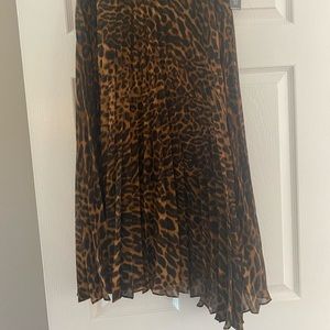 NWT Ralph Lauren Cheetah Midi Skirt